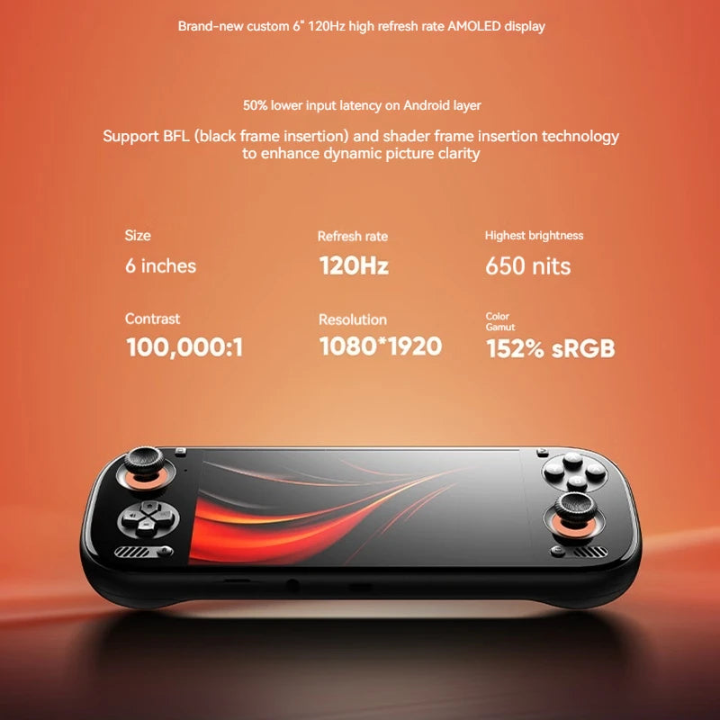 AYN Odin 3 Gaming Handheld Console 6 Inch 1080P 120Hz AMOLED 8000mAh Hall Effect Joystick Android Portable Game Device Gifts