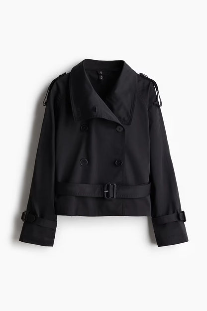 Fashion Lace Up Ruched Trench Coat Women Solid Loose Lapel Full Sleeve Jackets Female 2025 Spring Autumn Lady Commute Coats New