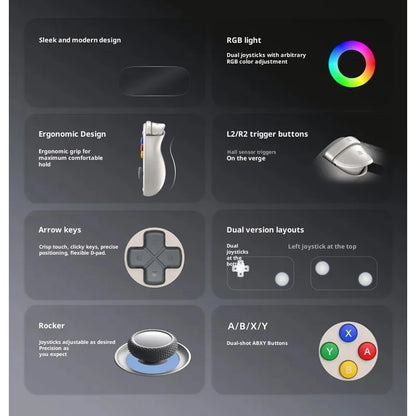 Retroid Pocket 6 RP6 Android Game Console 5.5Inch 1080P 120Hz AMOLED Screen 6000mAh Hall-Effect Trigger 8GEN2 Handheld Consoles