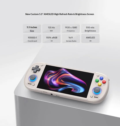 New Retroid Pocket 6 8Gen 2 Handheld Gaming Console with AMOLED 5.5" 1920*1080 120Hz Screen WiFi7+BT5.3 Android13 6000mA Battery
