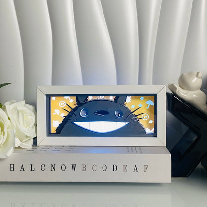 Anime Light Box Paper Cut Shadow Lightbox Wood Frame Nightlight for Child Bedroom Decor Led Night Light 3d Desk Lamp Gifts