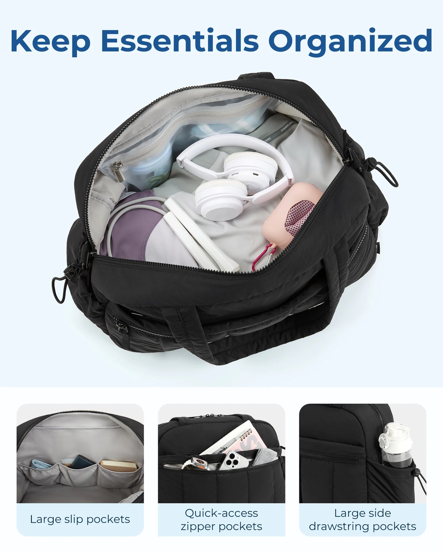 BAGSMART Travel Bag Women's Carry On Storage Organizer with Shoulder Strap 2025 Hot Sale Large Capacity Sport Gym Bags